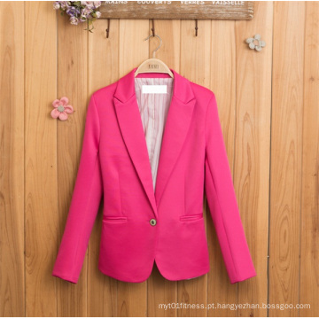 Mulheres Candy Color Jacket Senhora Mini Office Suit Casaco